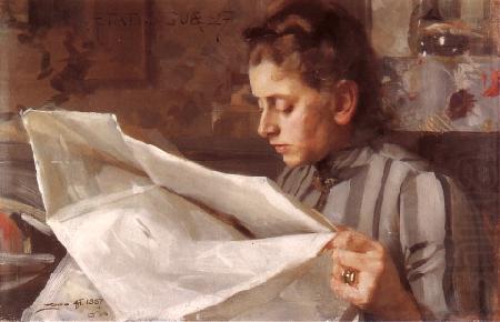 Emma Zorn reading, Anders Zorn